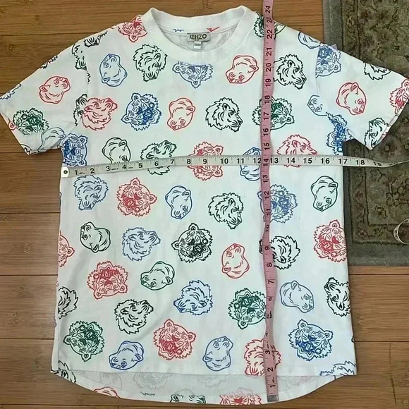 Kenzo Paris tiger animal head graphic tee size 12 - Picture 3 of 6